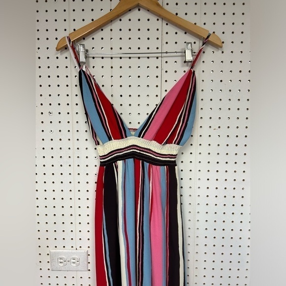 Lulu’s Andi Pink and Light Blue Multi Stripe Sleeveless Maxi Dress - Picture 7 of 9